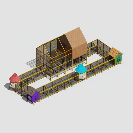 兔子隧道：好奇兔子的互动宠物游乐场