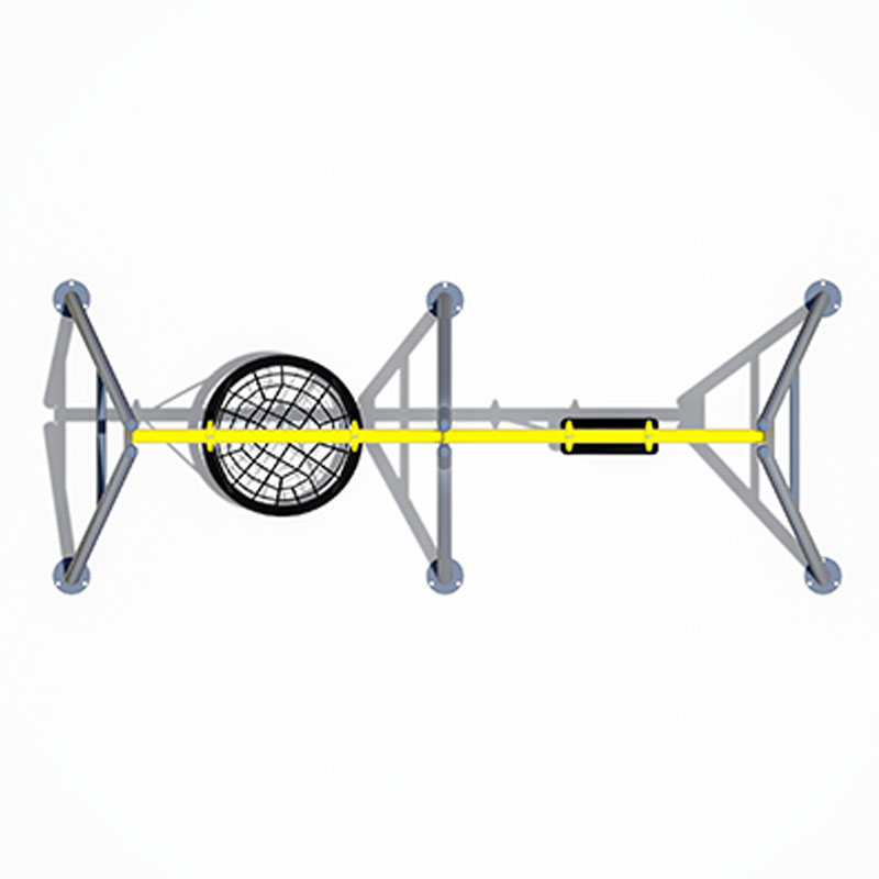 带有稳定底座的户外儿童巢秋千，可确保儿童安全玩耍