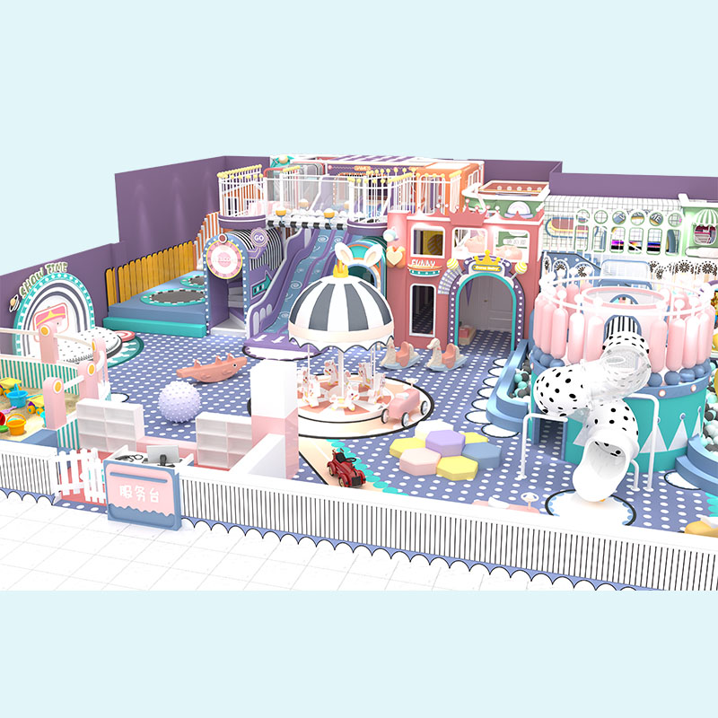 马卡龙梦幻淘气城堡 室内儿童游乐设备定制厂家