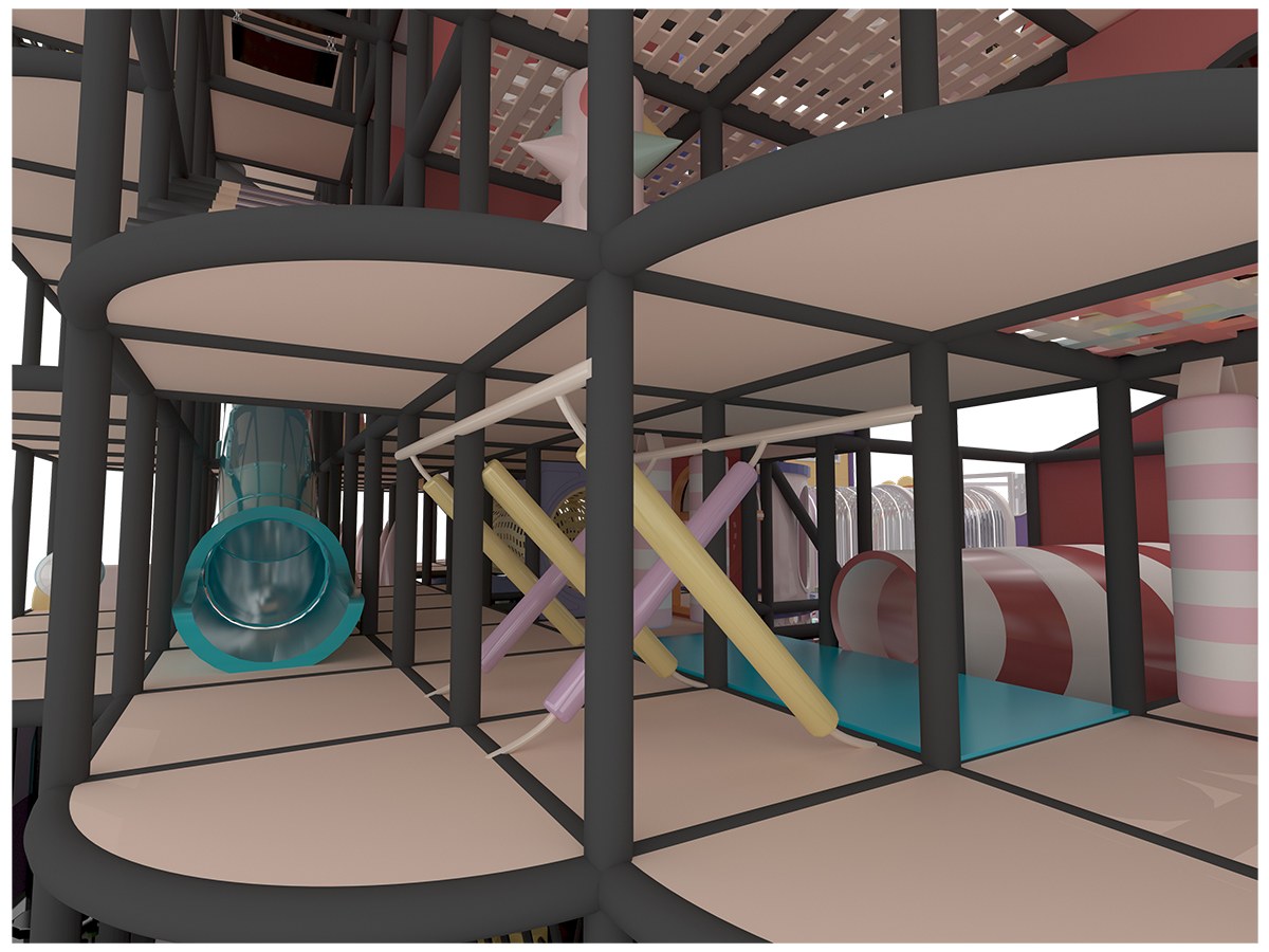 马卡龙复古市集淘气堡产品详情展示