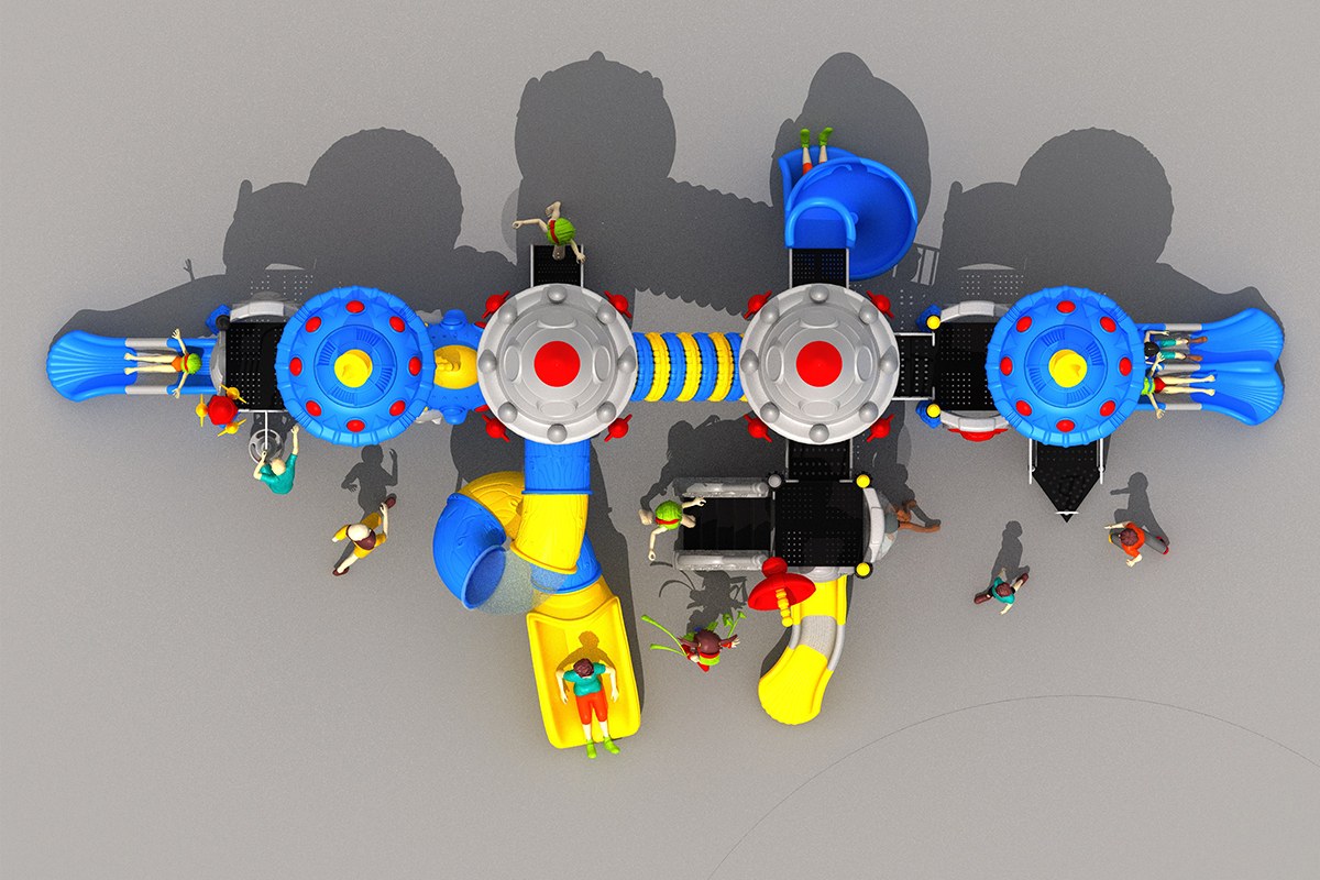 批发太空游乐场滑梯 HDPE 户外散装 (1)