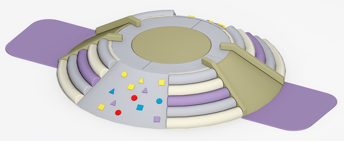 飞碟造型软体攀爬游乐台产品详情