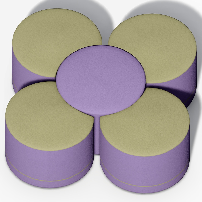 软体花瓣组合凳_室内软体游乐设备_幼儿园早教软体座椅_游乐设备生产厂家