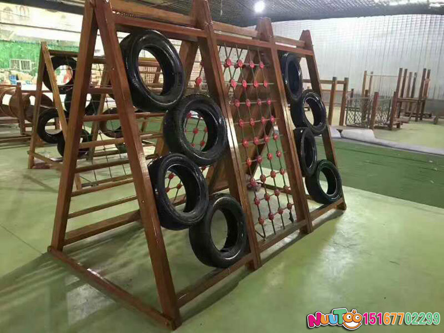 乐图非标游乐+木质滑梯实物照片+组合滑梯+秋千-(1)