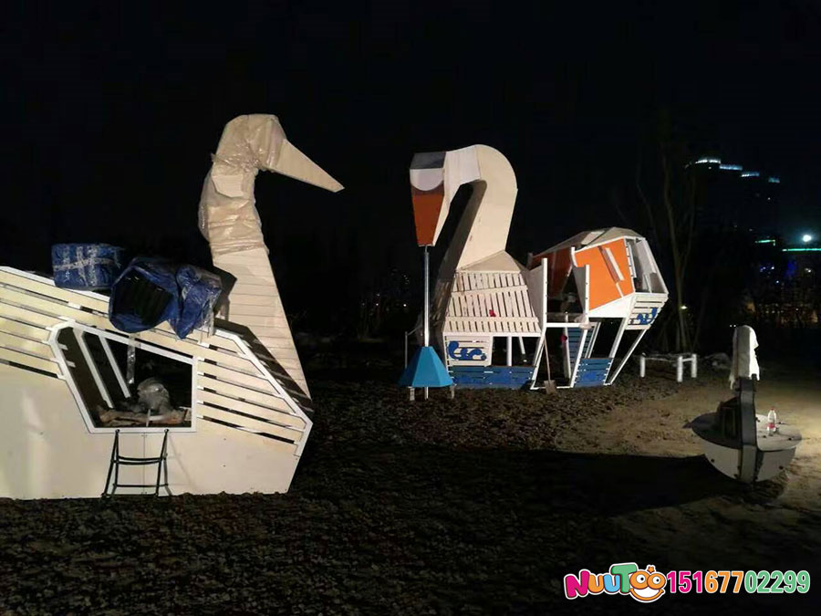 非标游乐+成都高投走廊及不锈钢大滑梯+天鹅组合滑梯 (6)