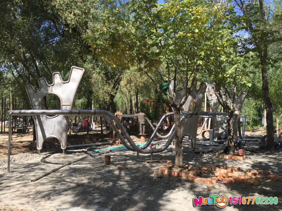 非标游乐+高空走廊+斜屋+塔+组合滑梯+滑滑梯 (24)