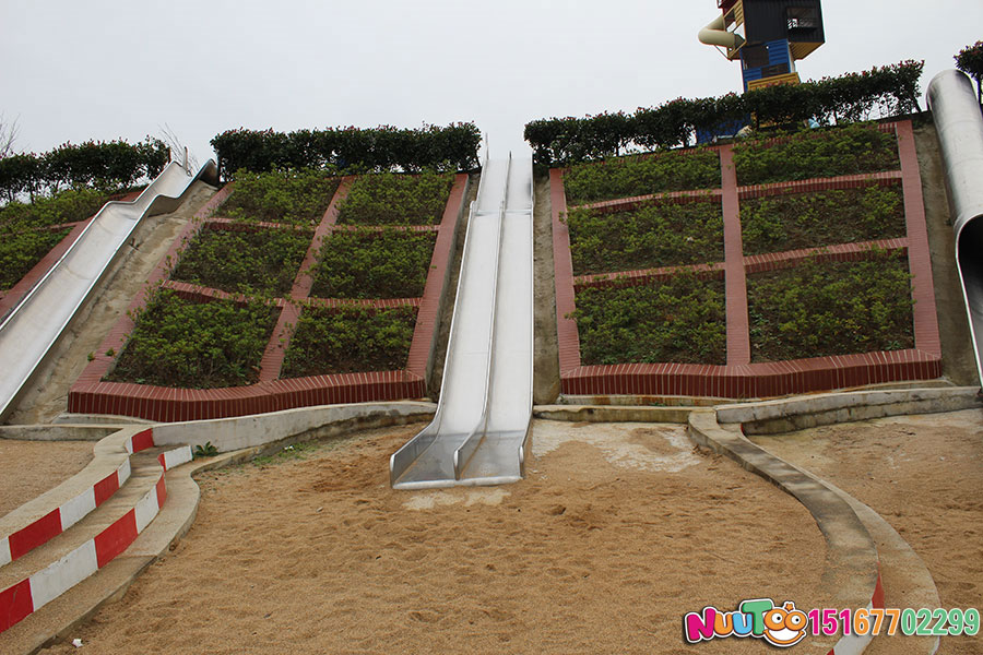 非标游乐+不锈钢滑梯案例+滑滑梯+游乐设施 (14)