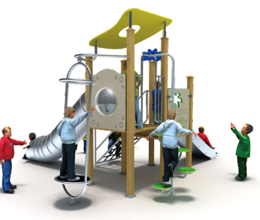 组合滑梯+游乐设备+小博士+滑梯+原木滑梯+不锈钢组合滑梯7