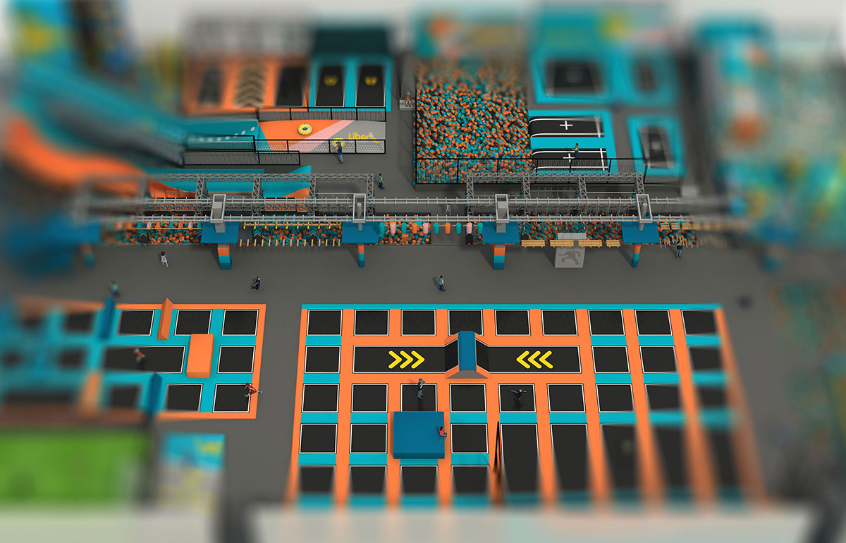 室内蹦床公园设备 (8)