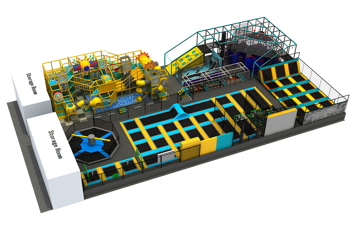 室内蹦床公园设备 (5)