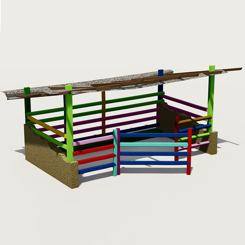 牛围栏：耐用的宠物游乐场屏障