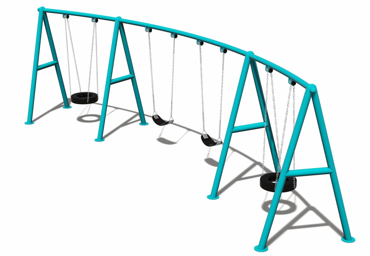金属游乐场秋千 (2)