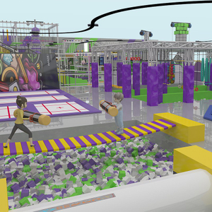 儿童室内运动公园套装 - 定制游乐场设备 