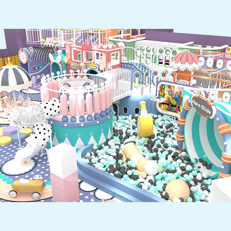 马卡龙梦幻淘气城堡 室内儿童游乐设备定制厂家