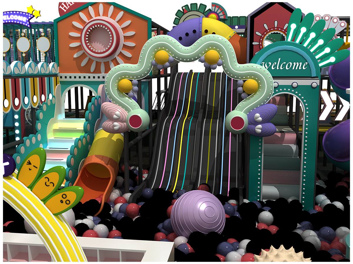 马卡龙童趣乐园淘气堡产品详情展示