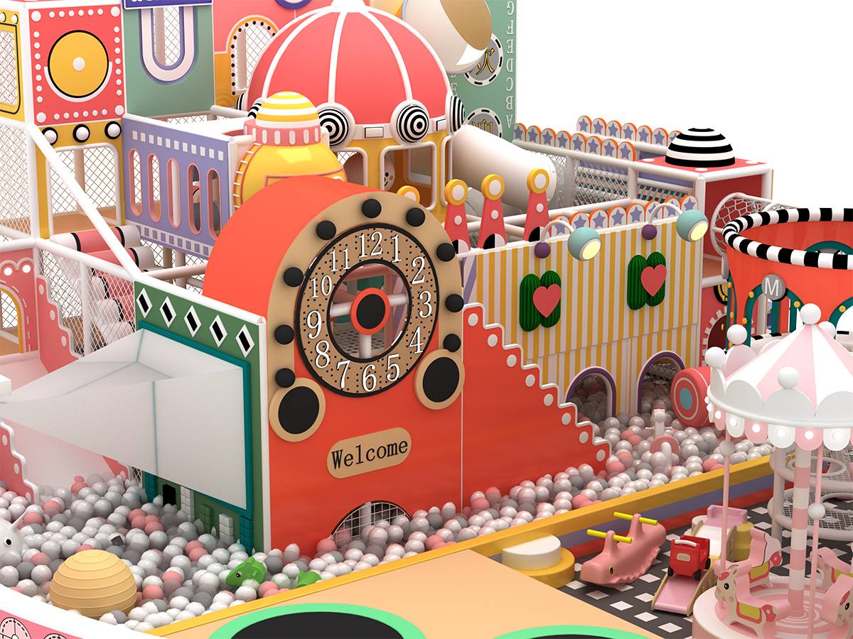 马卡龙马戏团主题淘气堡产品详情展示