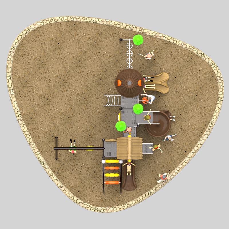 可定制的茅草系列户外滑梯游乐场