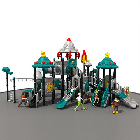 最畅销的户外游乐场，设有太空主题滑梯