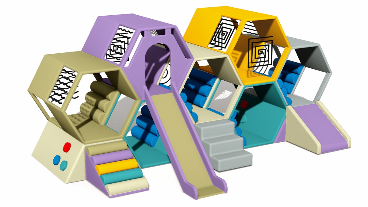 蜂巢式软体攀爬游乐组合产品详情