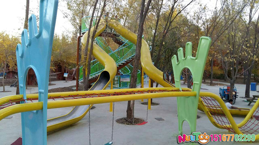 非标游乐+高空走廊+斜屋+塔+组合滑梯+滑滑梯 (32)