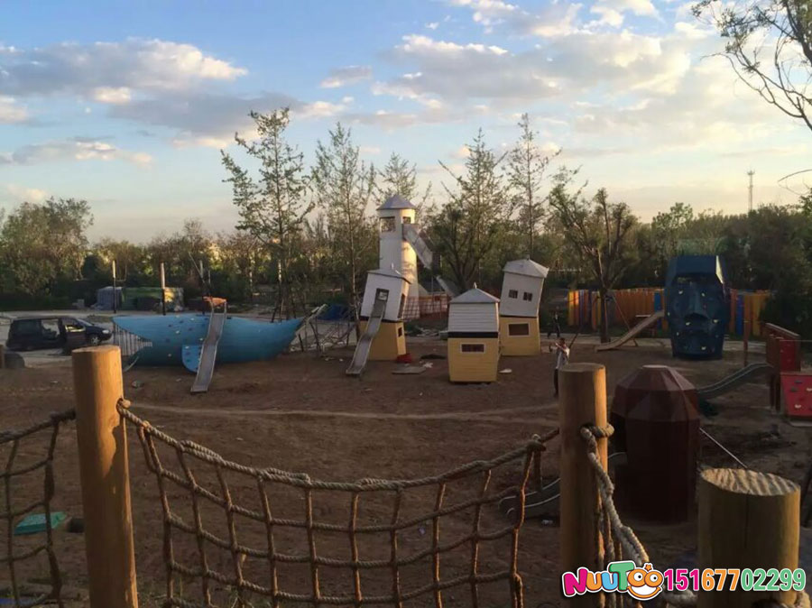 鲨鱼+斜屋+瞭望塔+滑滑梯+非标游乐+儿童游乐设备 (3)