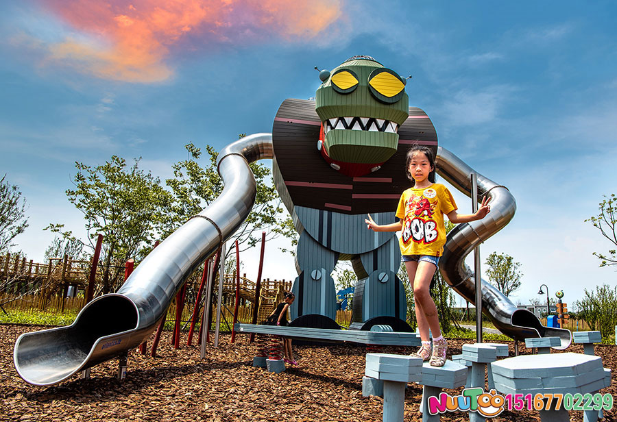 植物僵尸 景观游乐设施 僵尸游乐设备 不锈钢非标游乐设备-(1)