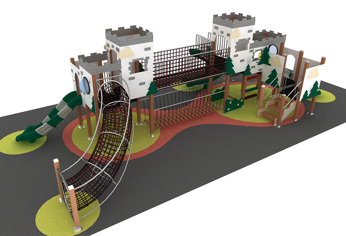 仿木组合滑梯_塑木滑梯 (38)