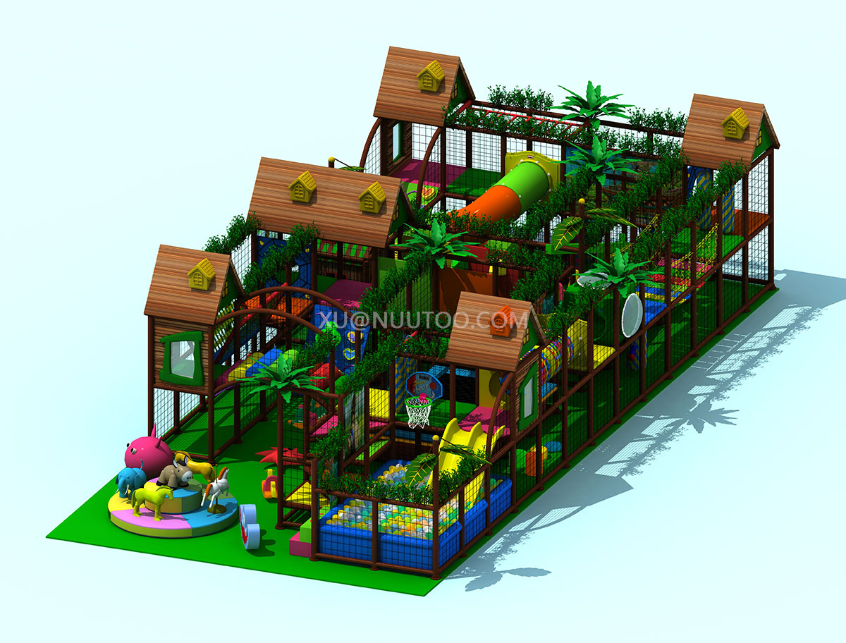 中国丛林主题儿童室内软体游乐场 (2)