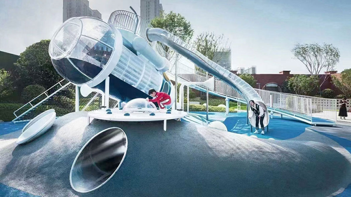 不锈钢游乐场滑梯 (5)