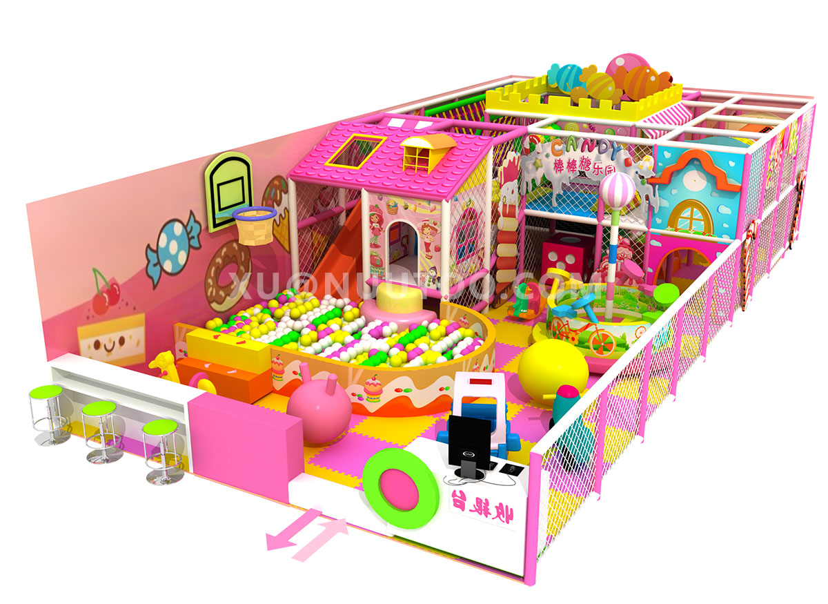 小型糖果主题室内游乐场工厂 (3)