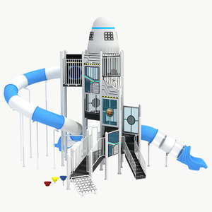 游乐场火箭滑梯，游乐场火箭船商人