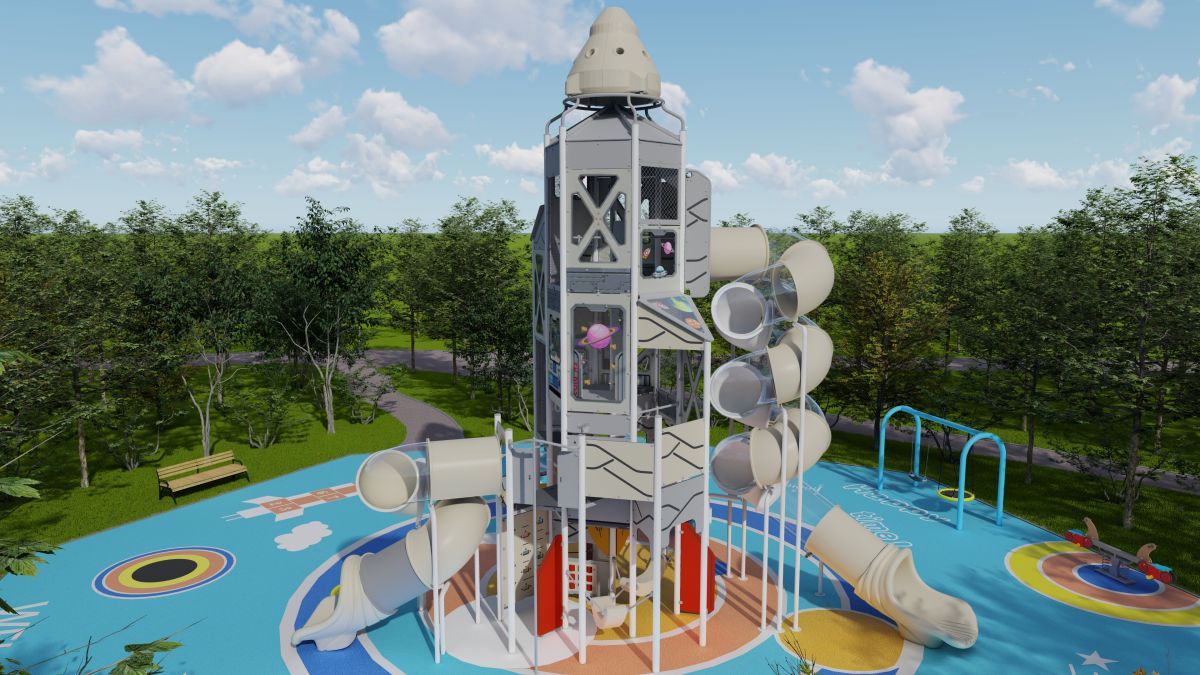 游乐场火箭滑梯 (1)