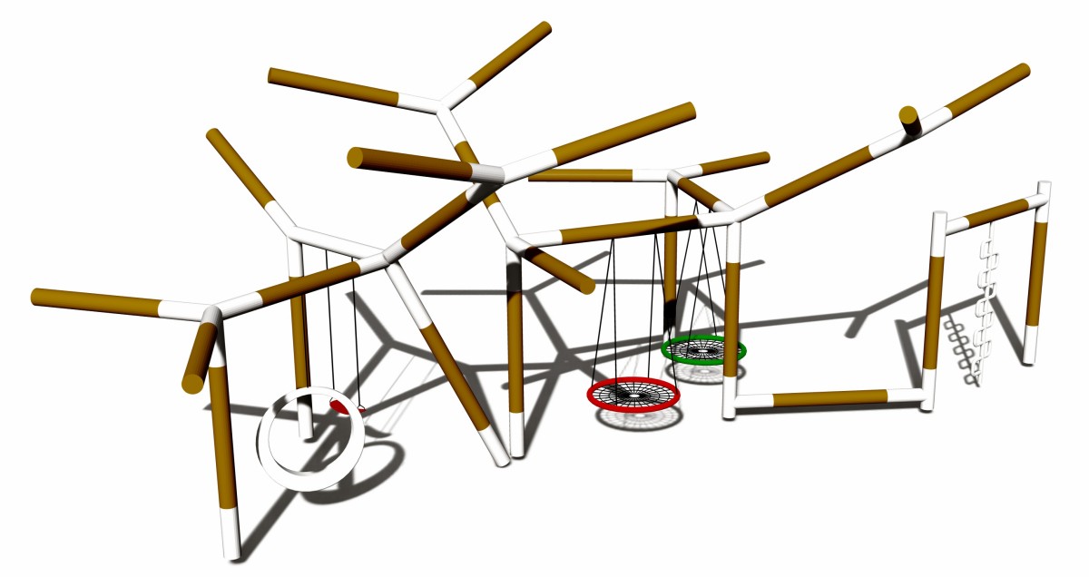 树枝形户外秋千 (1)