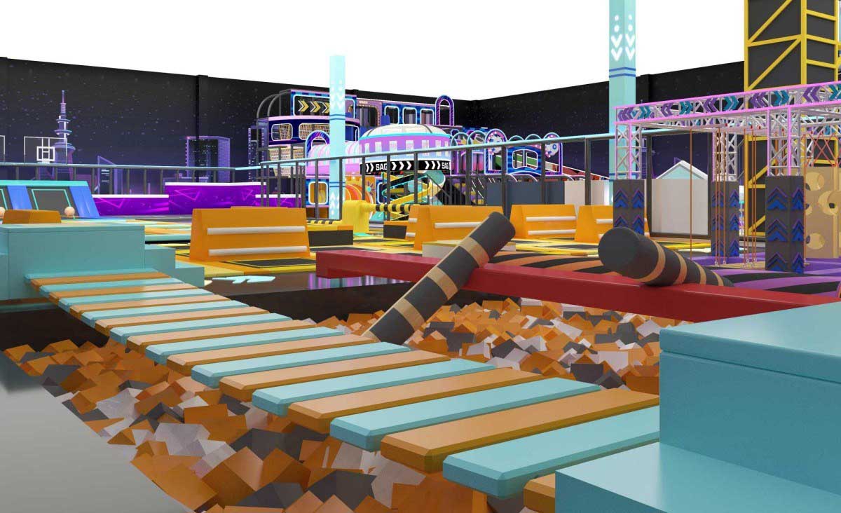 【赛博朋克风】室内运动乐园产品详情展示