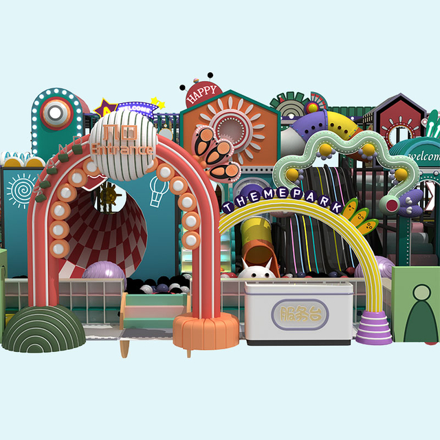 糖果色马卡龙迷宫室内游乐场 - 中国供应商