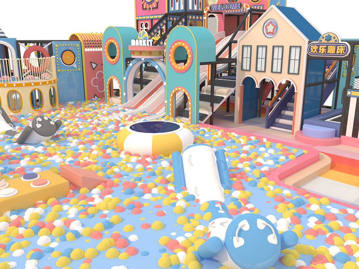 马卡龙系列淘气堡产品详情展示 - 乐图游乐