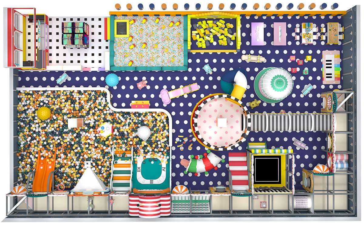 马卡龙嘉年华派对淘气堡产品详情展示