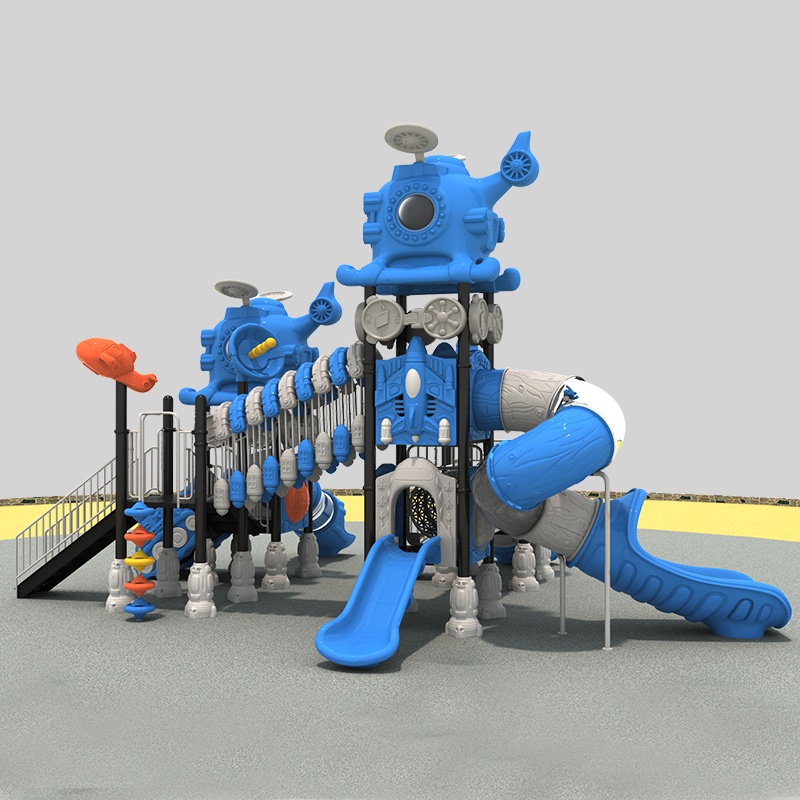 采用火箭设计的户外游乐场滑梯，带来安全的空间乐趣