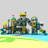 森林探险游乐场滑梯，与孩子们一起户外玩耍