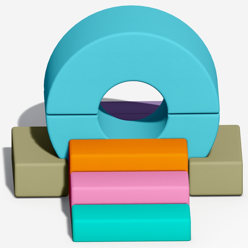 模块化易清洁室内软体游乐设备 