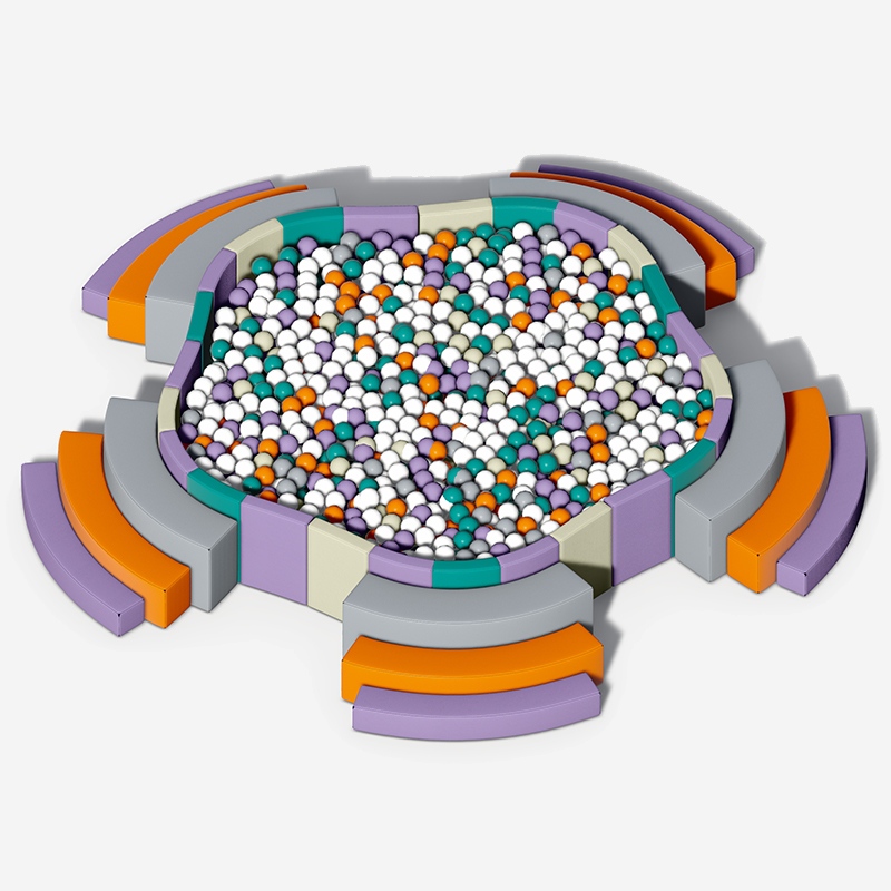 梅花型海洋球池_室内软体海洋球池_儿童乐园球池_游乐设备厂家定制
