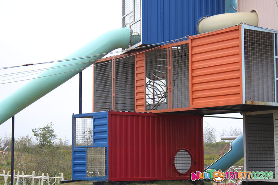 非标游乐+集装箱游乐+儿童乐园设备+不锈钢滑梯 (11)