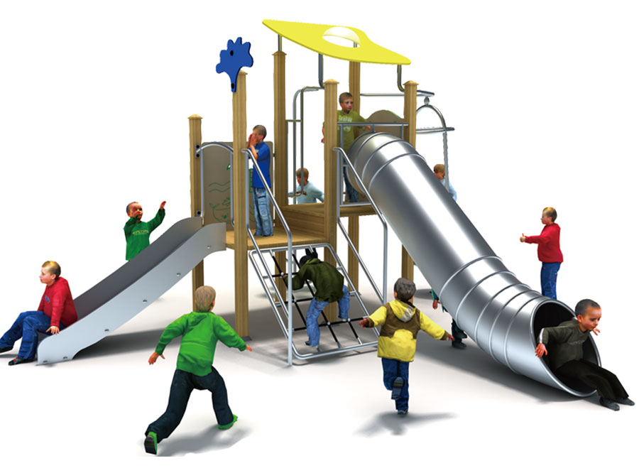 组合滑梯+游乐设备+小博士+滑梯+原木滑梯+不锈钢组合滑梯6