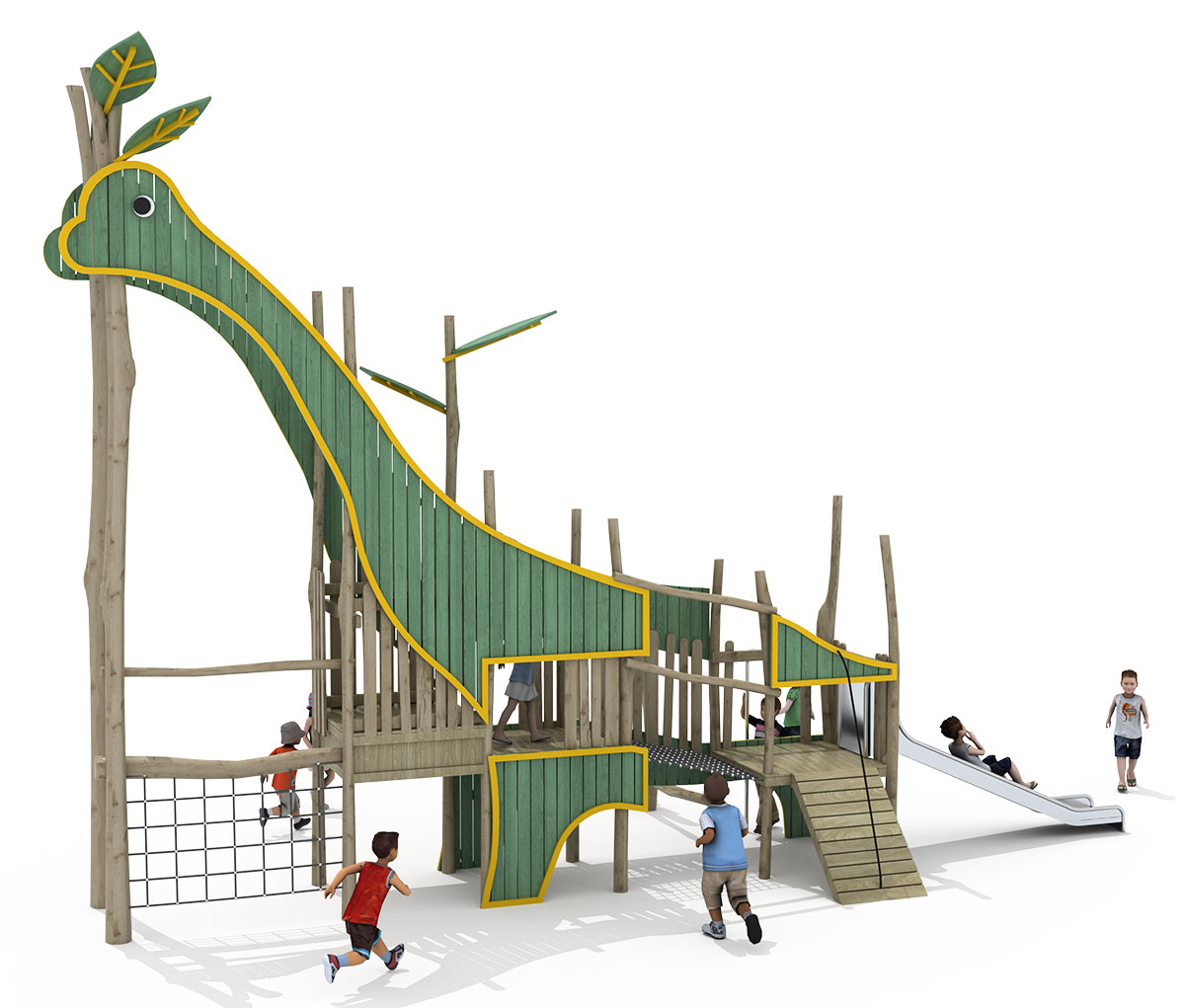 木质组合滑梯_非标木质游乐 (14)