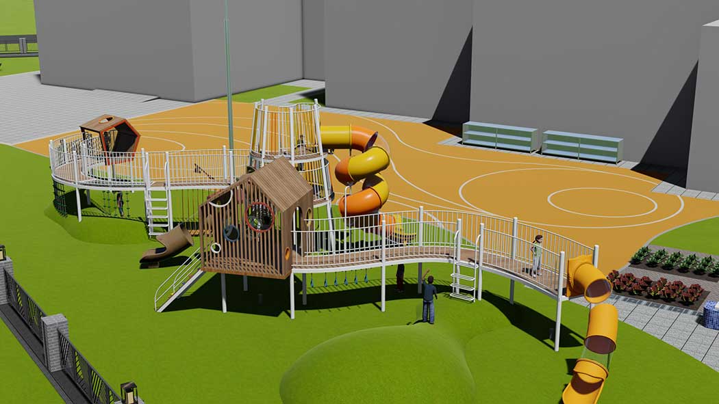  户外组合滑梯-2