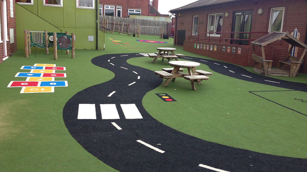 用于游乐场铺面的人造草坪 (4)