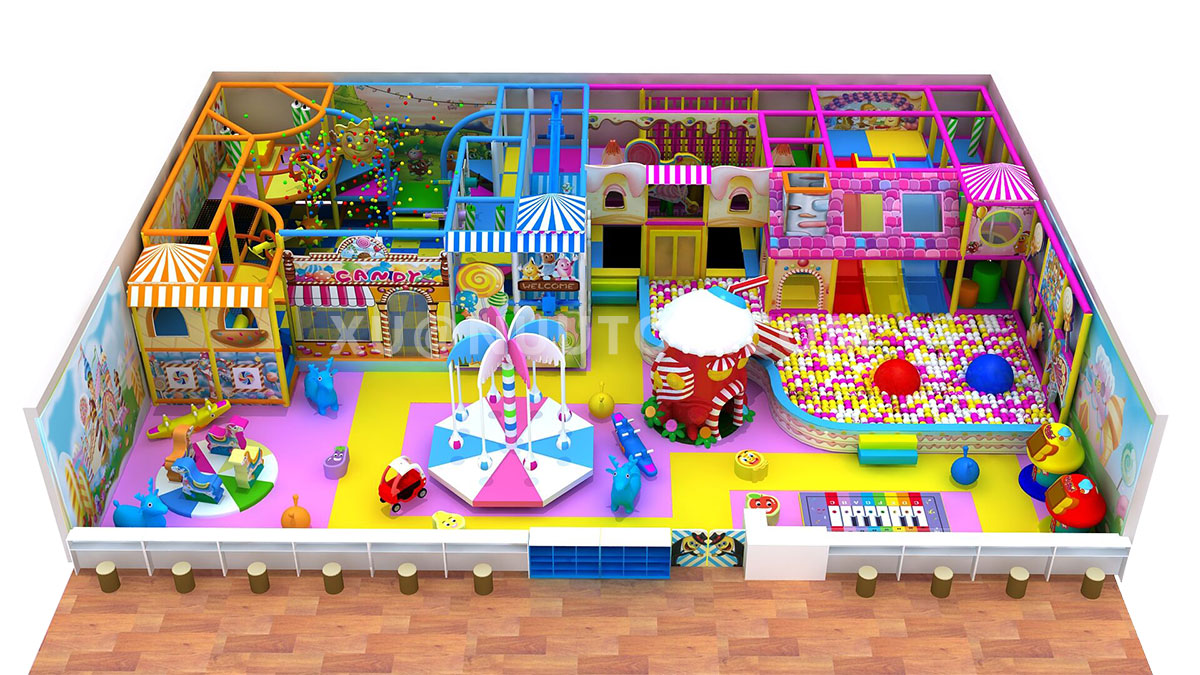 小型糖果主题室内游乐场工厂 (4)