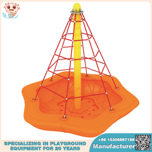 儿童游乐设施制造商创新设计转盘攀爬网 