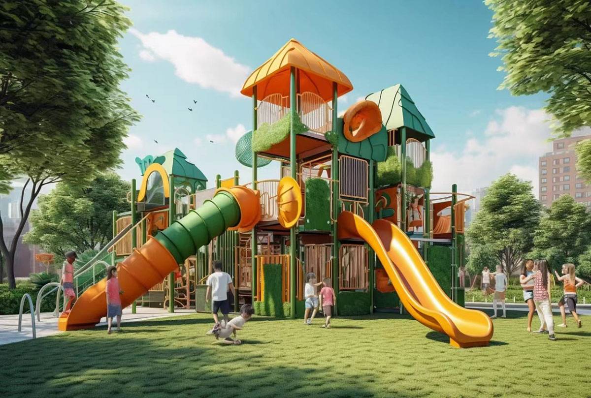 户外塑料滑梯 (7)