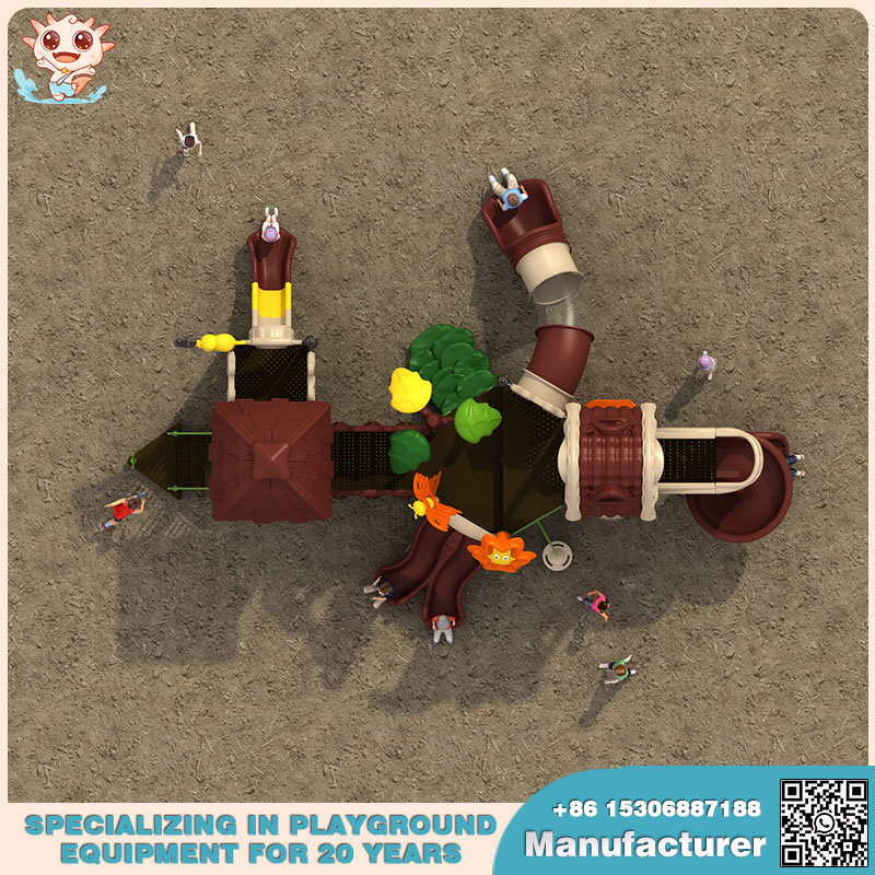 树屋游乐场展示户外游乐场设备特点